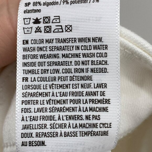 American Eagle Ne(X)t Level Stretch White Curvy Hi-Rise Jegging Women's Size 16 - Picture 7 of 9